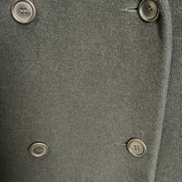 100% Cashmere Anne Klein Classic Black Coat 12/14 - Picture 5 of 16